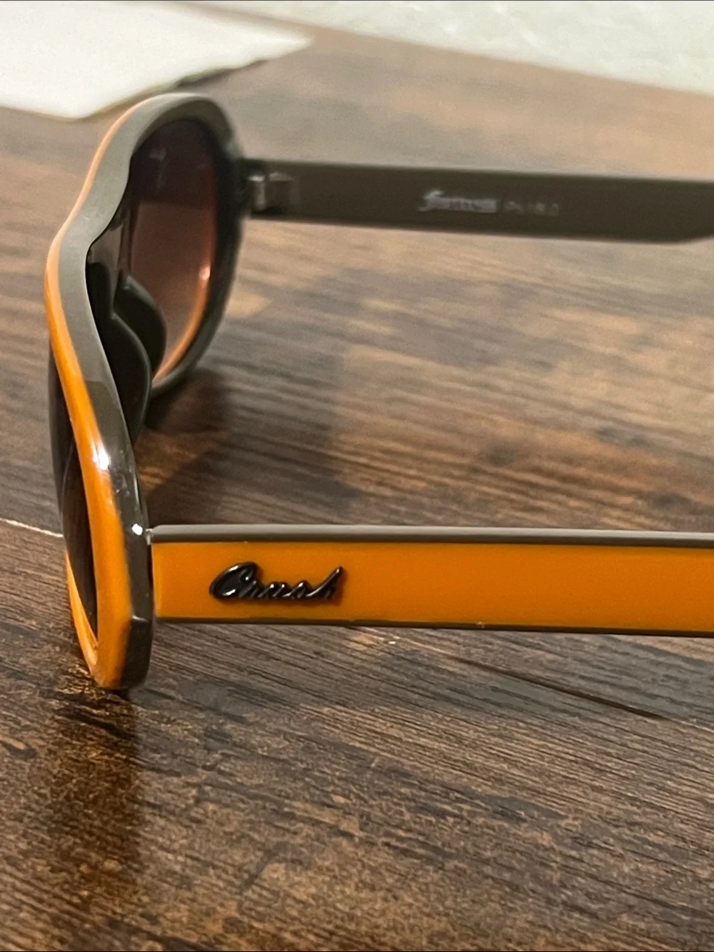 Orange Frame Sunglasses with Brown Lenses by Coach